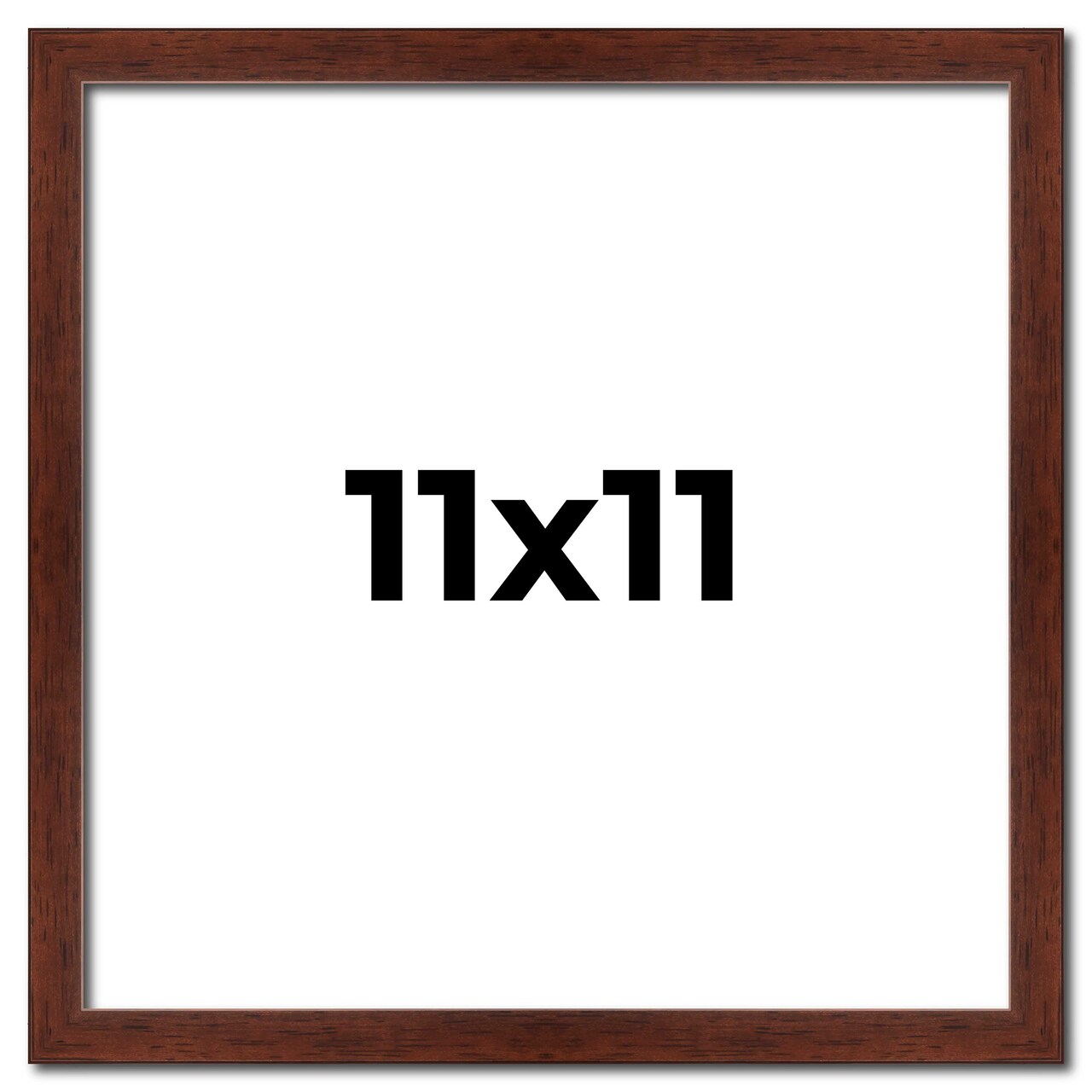 Square Classic Modern Brown Picture Frame - UV Acrylic, Foam Board Backing, Hanging Hardware